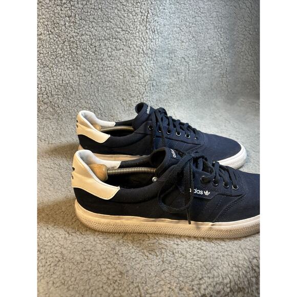 Adidas 3MC Vulc Low Canvas Trainers M12.5 EU42 B22707 Collegiate Navy/White - Picture 3 of 16